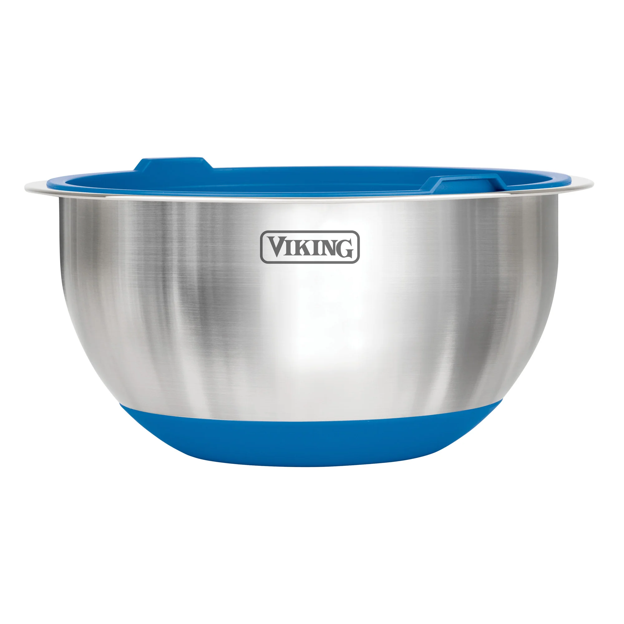 Viking 10-Piece Stainless Steel Mixing Bowl Set with Lids, Blue - Image 6