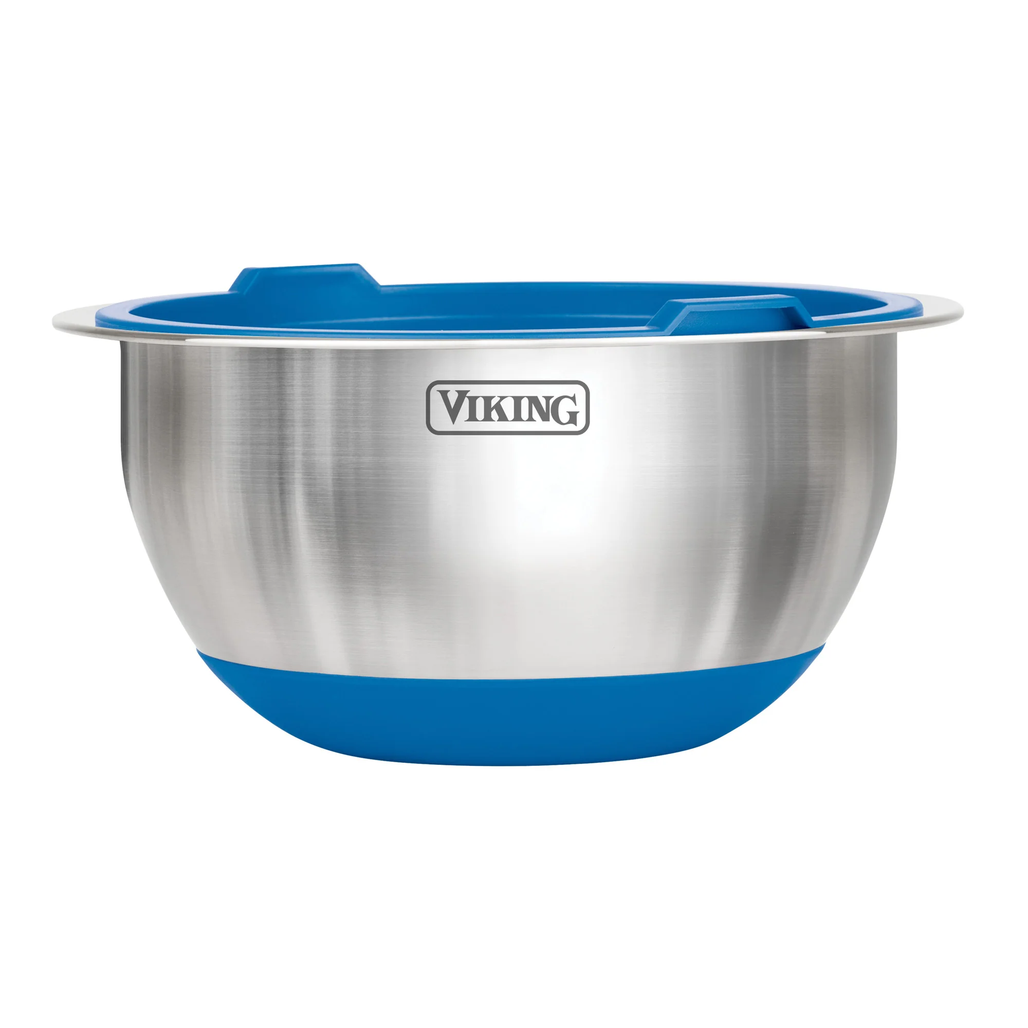 Viking 10-Piece Stainless Steel Mixing Bowl Set with Lids, Blue - Image 7