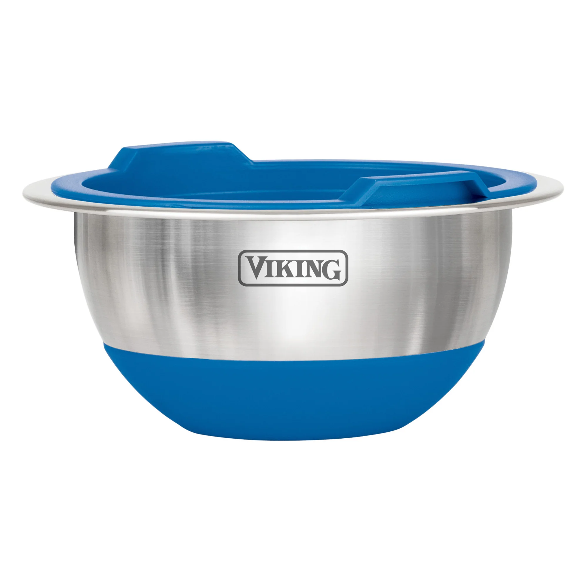 Viking 10-Piece Stainless Steel Mixing Bowl Set with Lids, Blue - Image 9