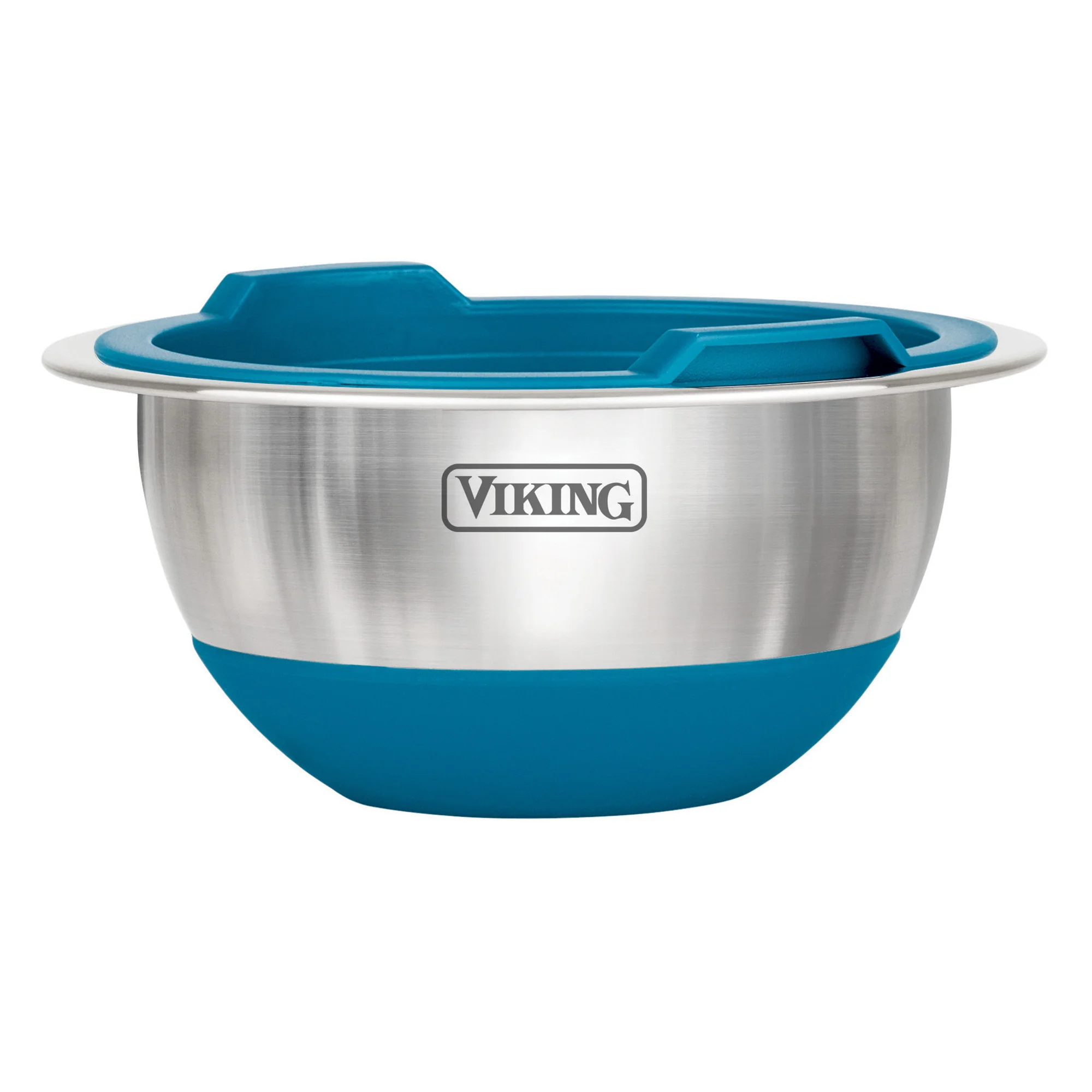 Viking 10-Piece Stainless Steel Mixing Bowl Set with Lids, Teal - Image 9