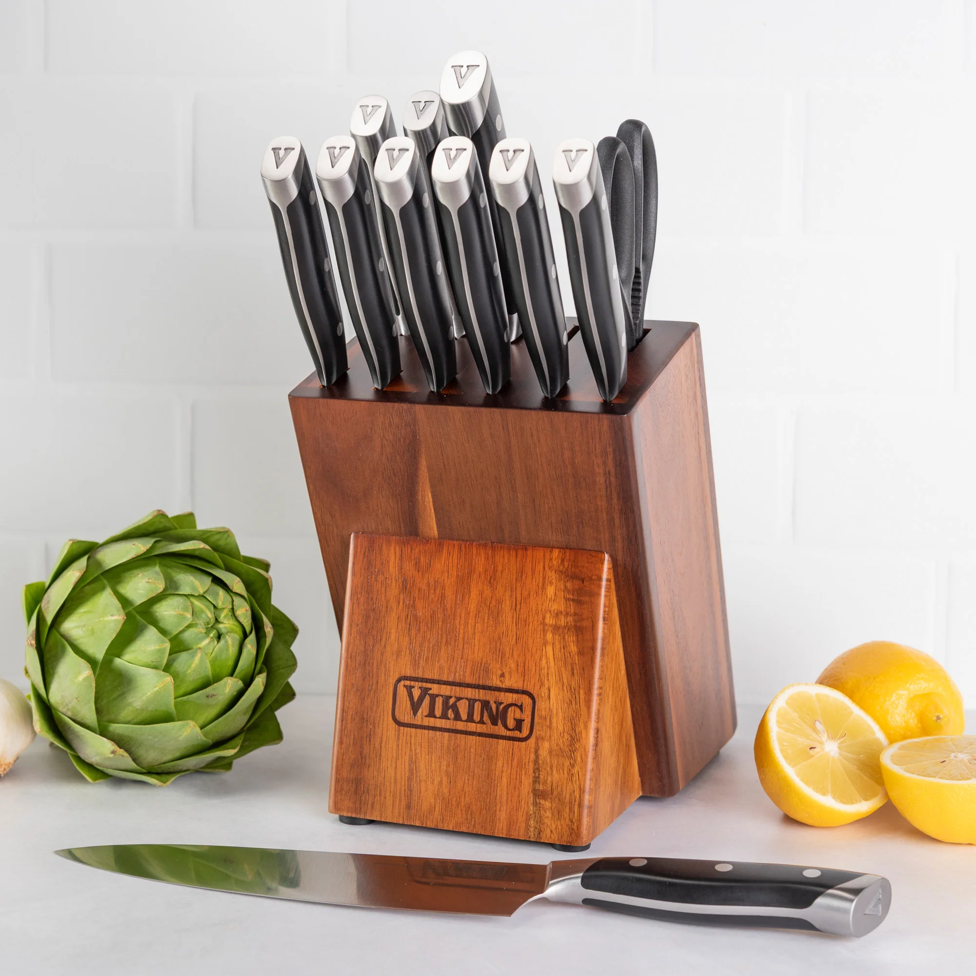 Viking 12-Piece Stainless Steel Forged Cutlery Block Set - Image 3