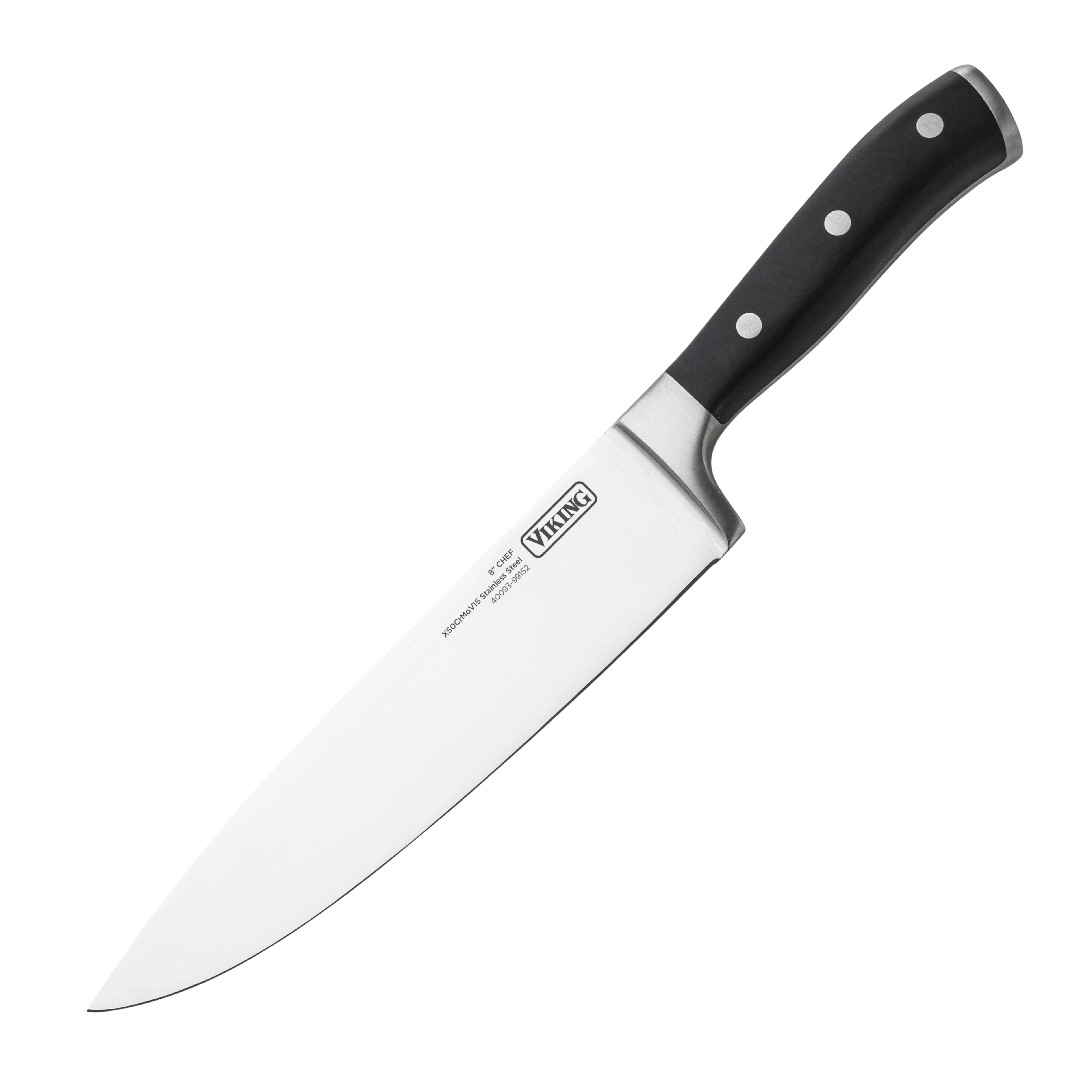 Viking 15-Piece Stainless Steel Cutlery Set with Acacia Wood Block - Image 3