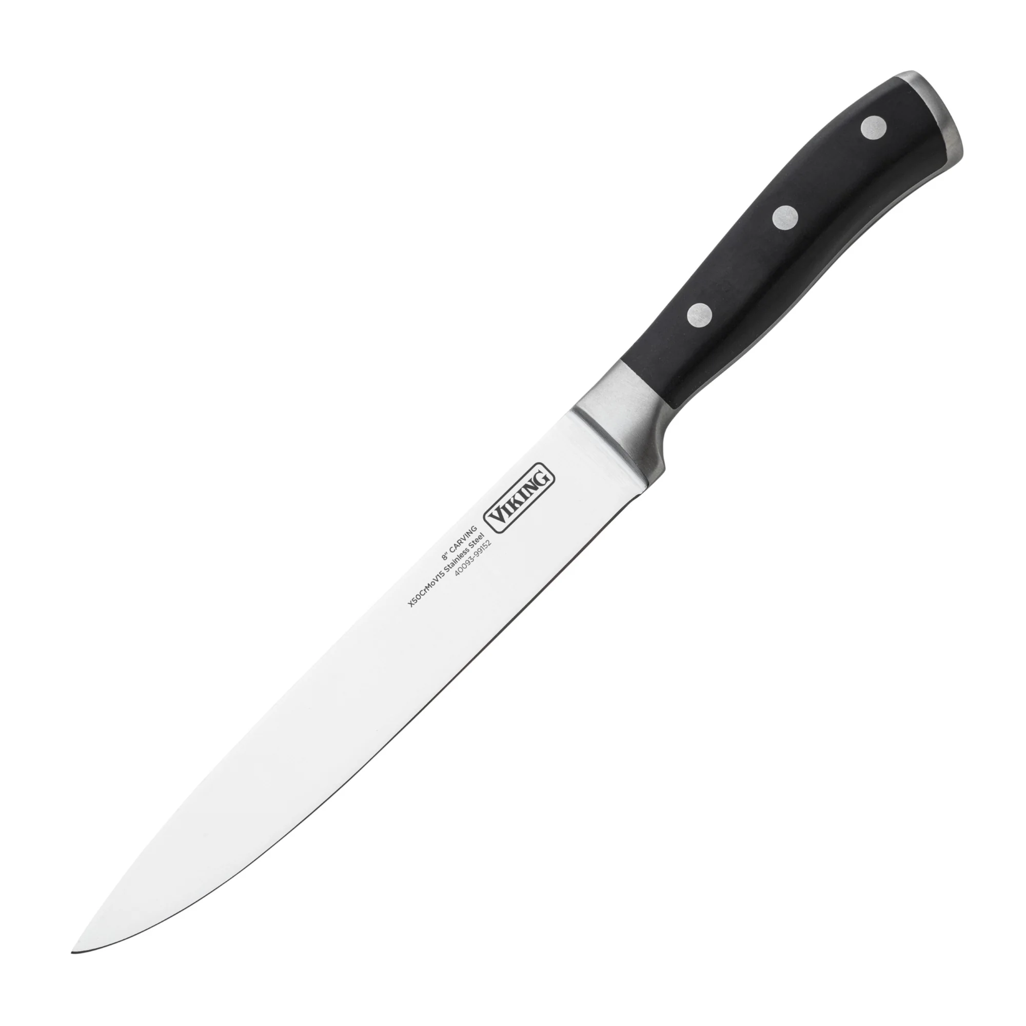 Viking 15-Piece Stainless Steel Cutlery Set with Acacia Wood Block - Image 6