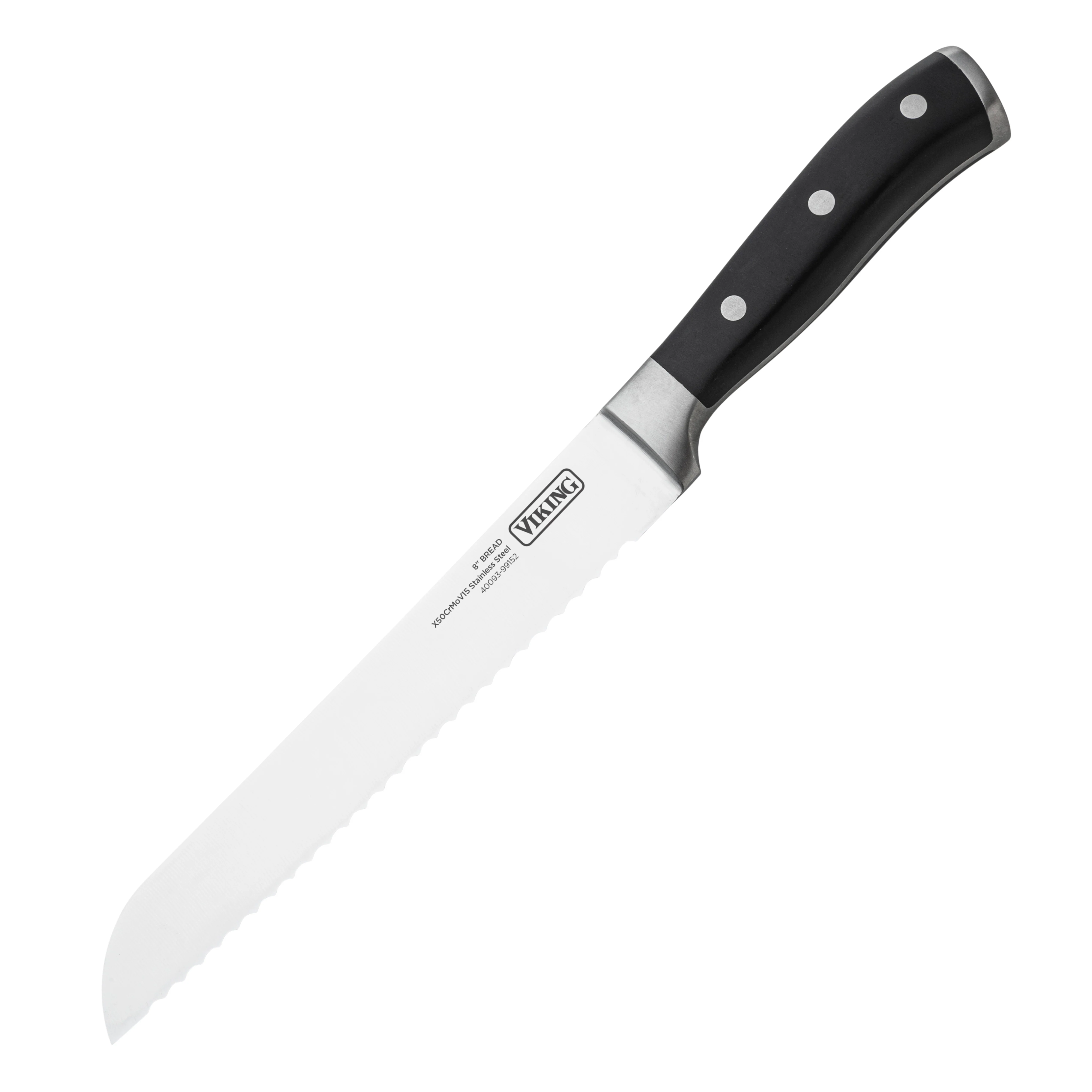 Viking 15-Piece Stainless Steel Cutlery Set with Acacia Wood Block - Image 7
