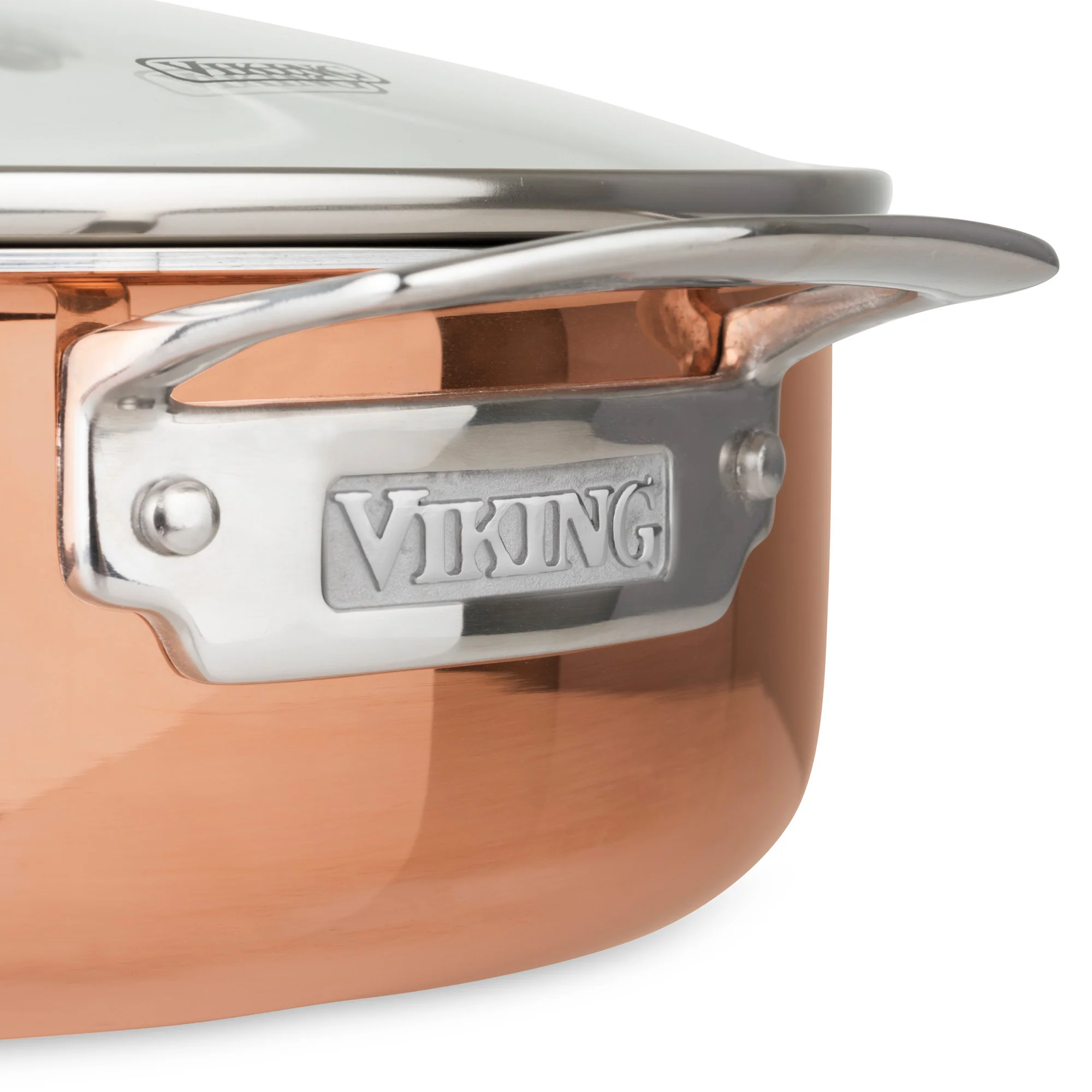 Viking 3-Ply Copper Clad 13-Piece Cookware Set with Glass Lids - Image 15