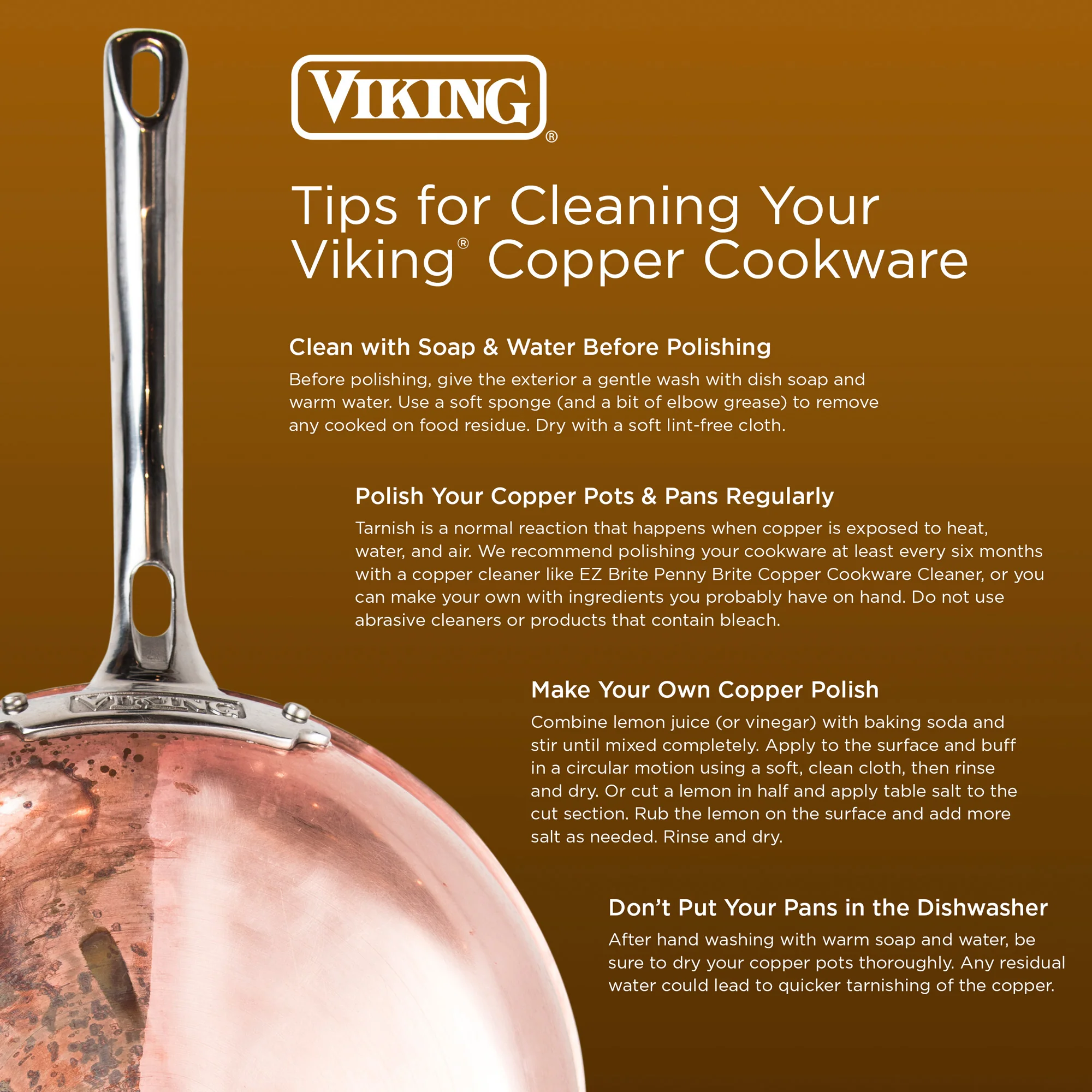 Viking 3-Ply Copper Clad 13-Piece Cookware Set with Glass Lids - Image 4
