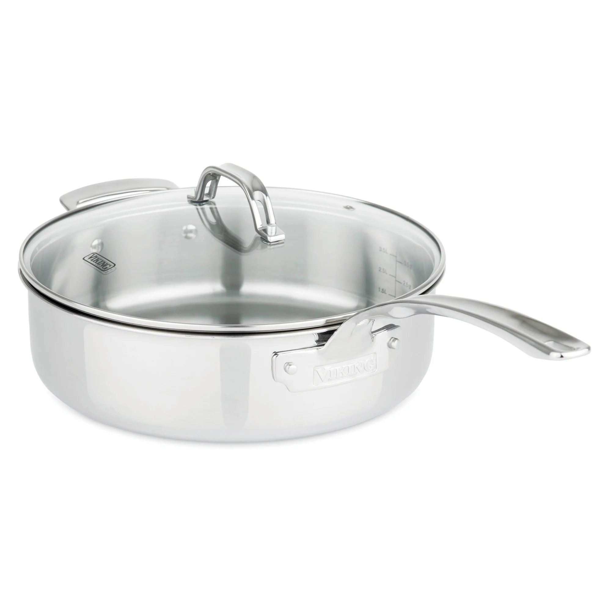 Viking 3-Ply Stainless Steel 13-Piece Cookware Set with Glass Lids - Image 6