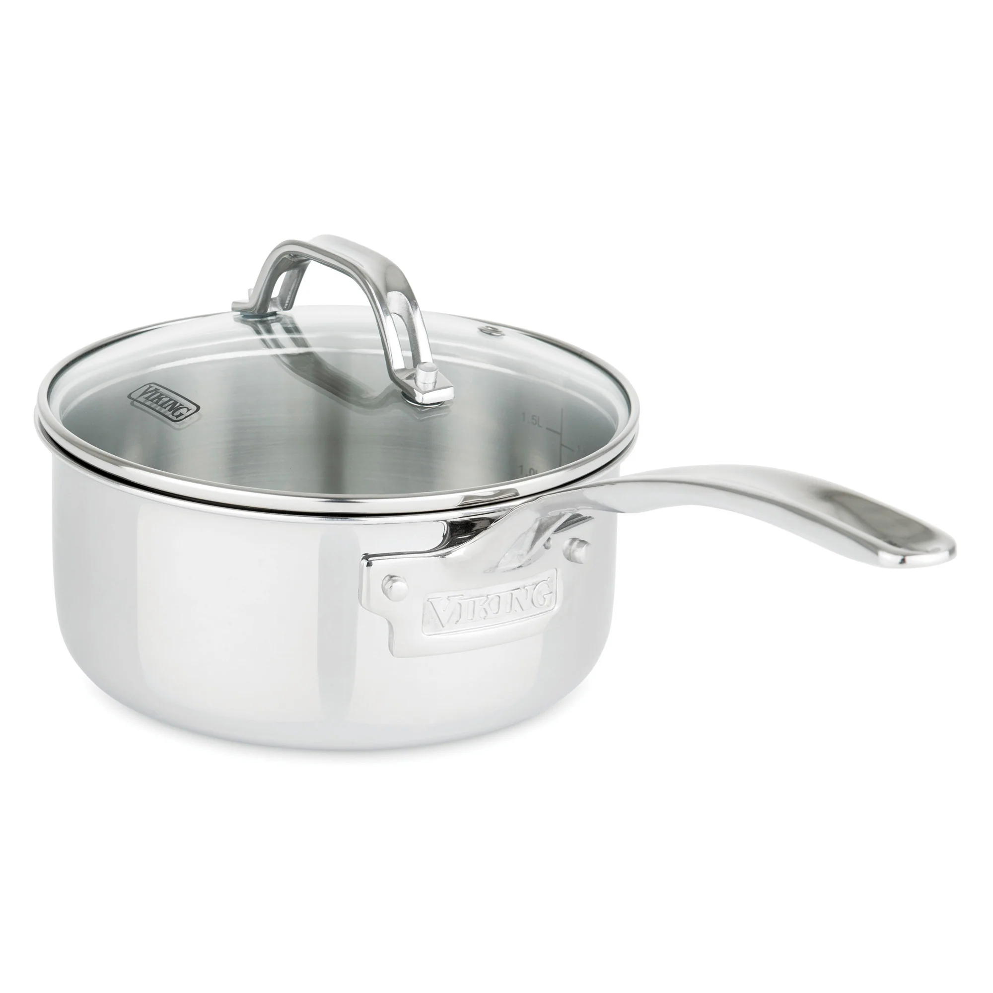Viking 3-Ply Stainless Steel 13-Piece Cookware Set with Glass Lids - Image 9