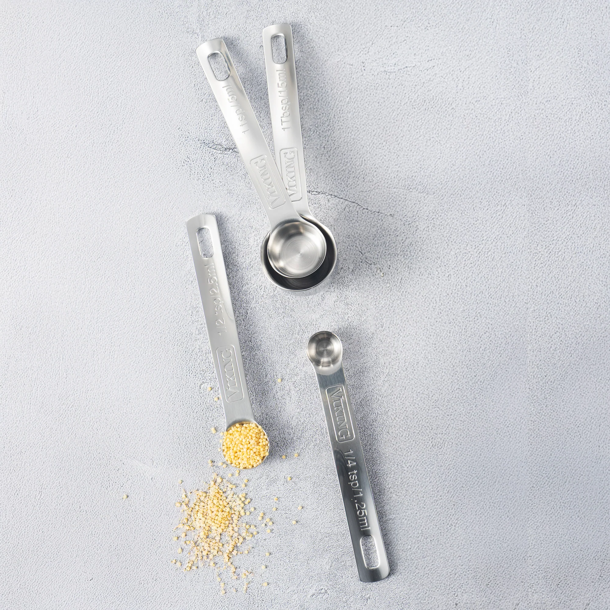 Viking 4pc Stainless Steel Measuring Spoon Set - Image 7