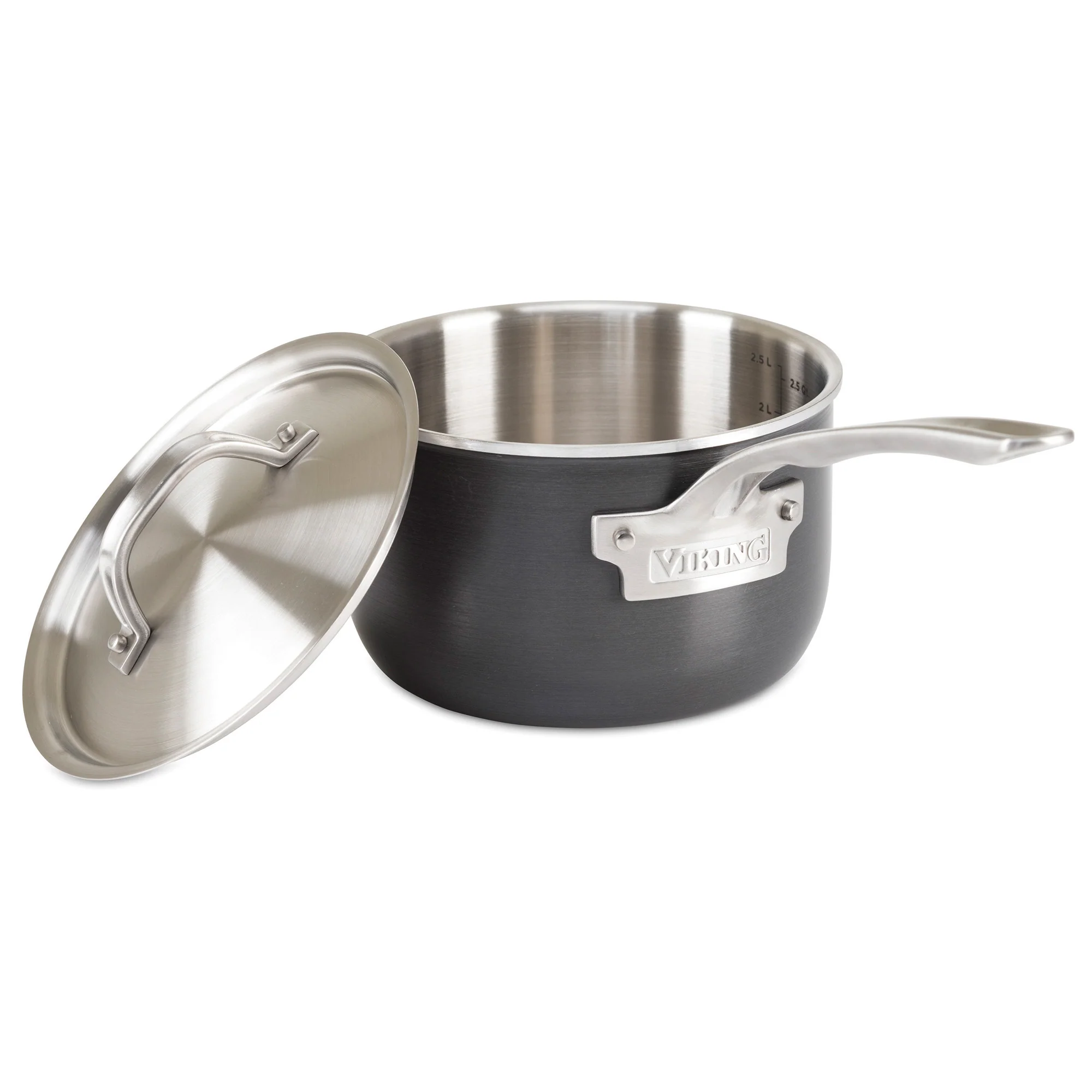 Viking 5-Ply 10-Piece Hard Anodized Stainless Steel Cookware Set with Stainless Lids - Image 5