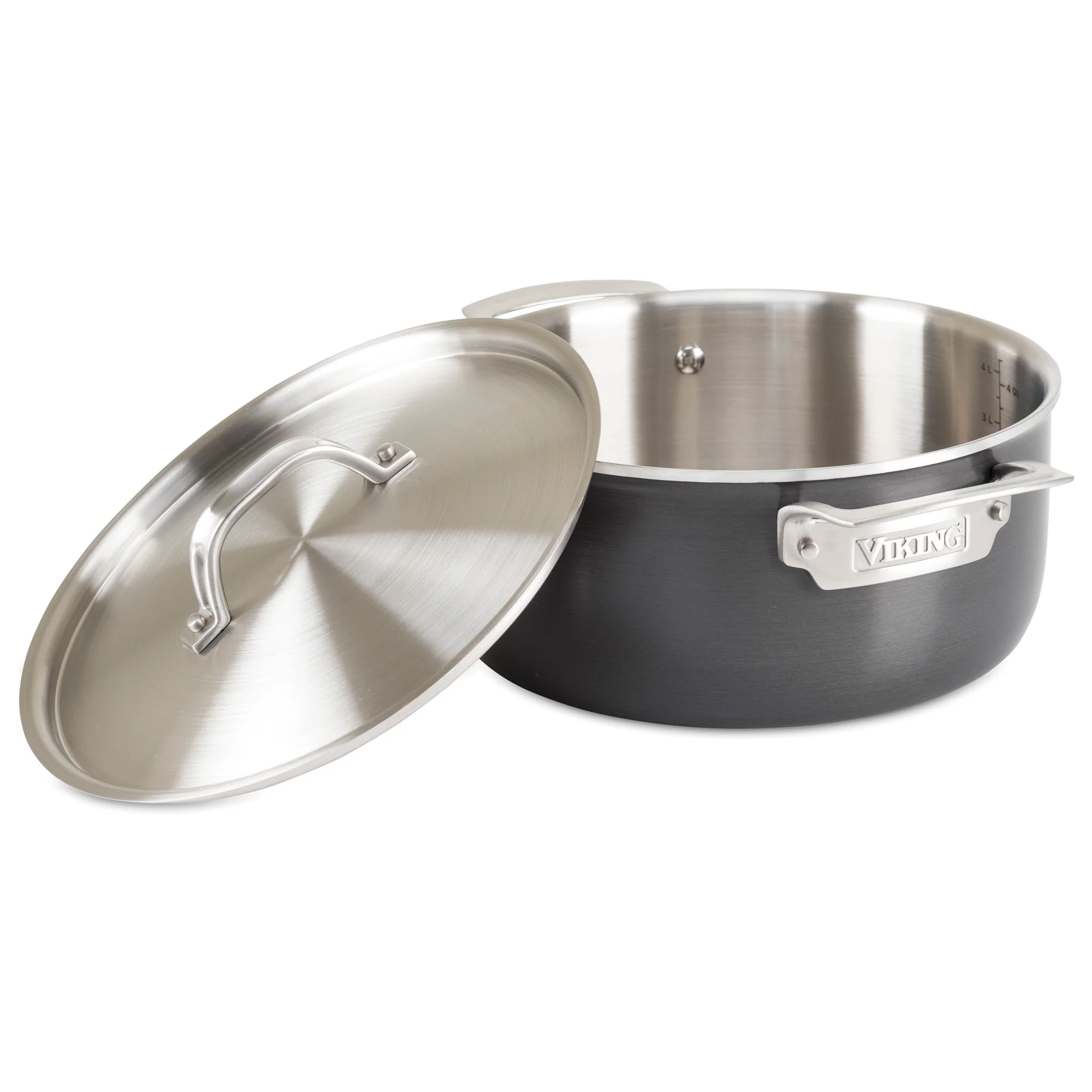 Viking 5-Ply 10-Piece Hard Anodized Stainless Steel Cookware Set with Stainless Lids - Image 6