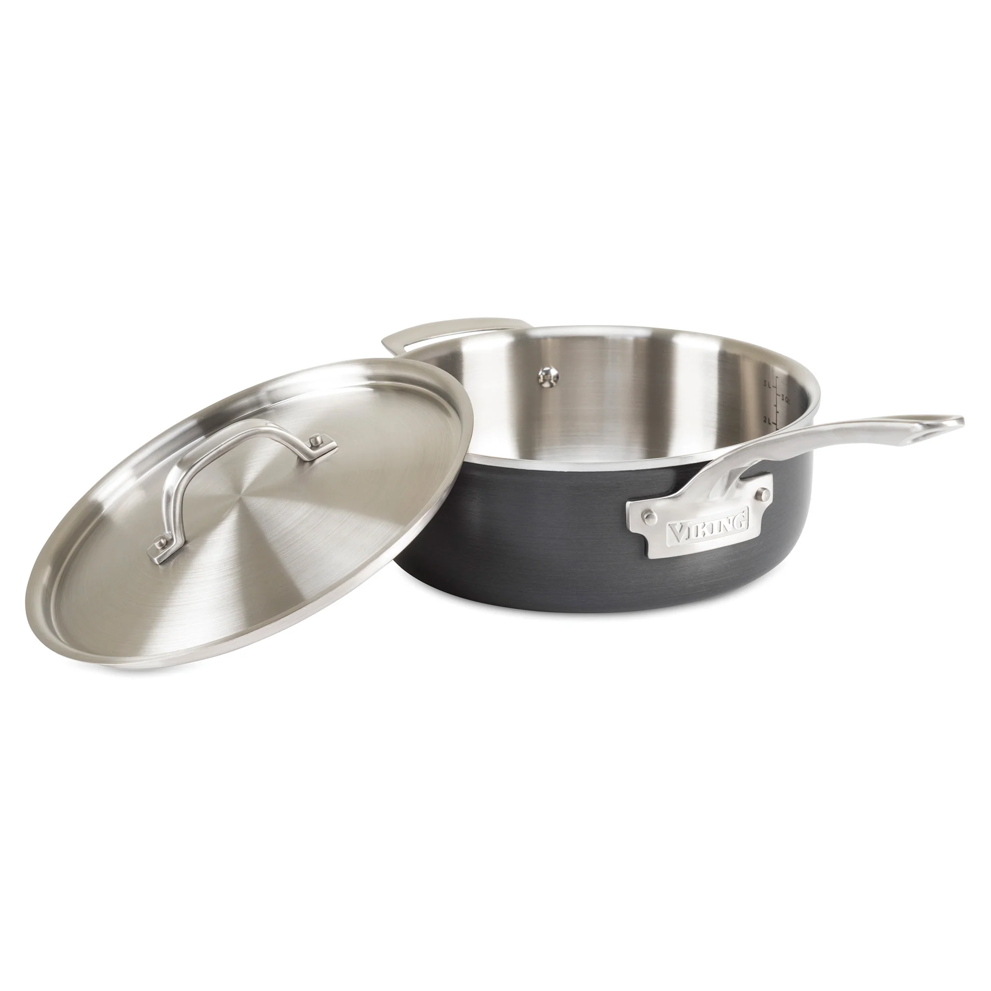 Viking 5-Ply 10-Piece Hard Anodized Stainless Steel Cookware Set with Stainless Lids - Image 7