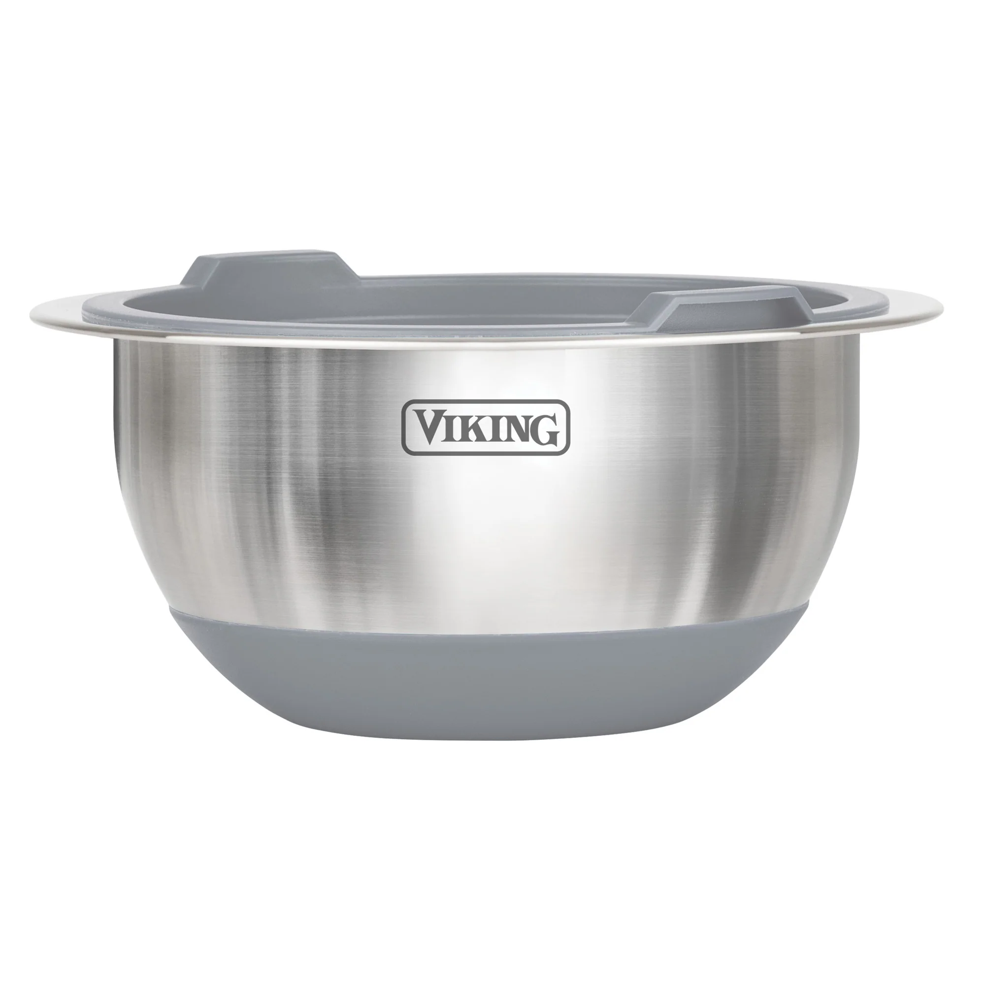 Viking 8-Piece Stainless Steel Mixing Bowl Set with Lids, Gray - Image 4