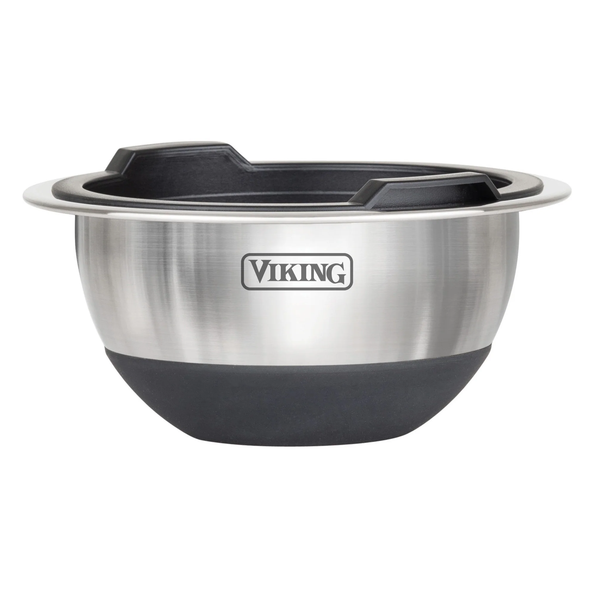 Viking 8-Piece Stainless Steel Mixing Bowl Set with Lids, Black - Image 3