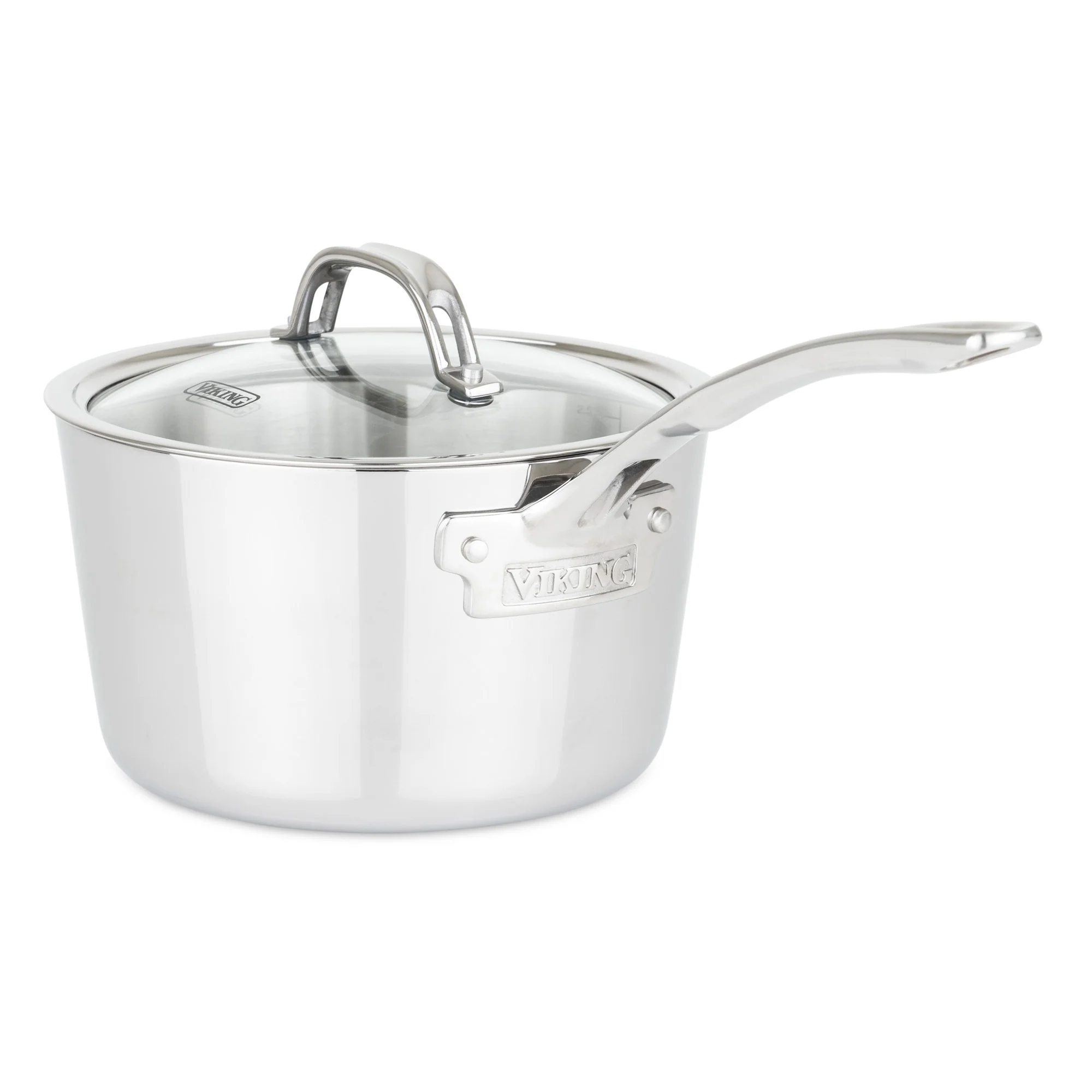 Viking Contemporary 3-Ply Stainless Steel 12-Piece Cookware Set with Glass Lids - Image 7