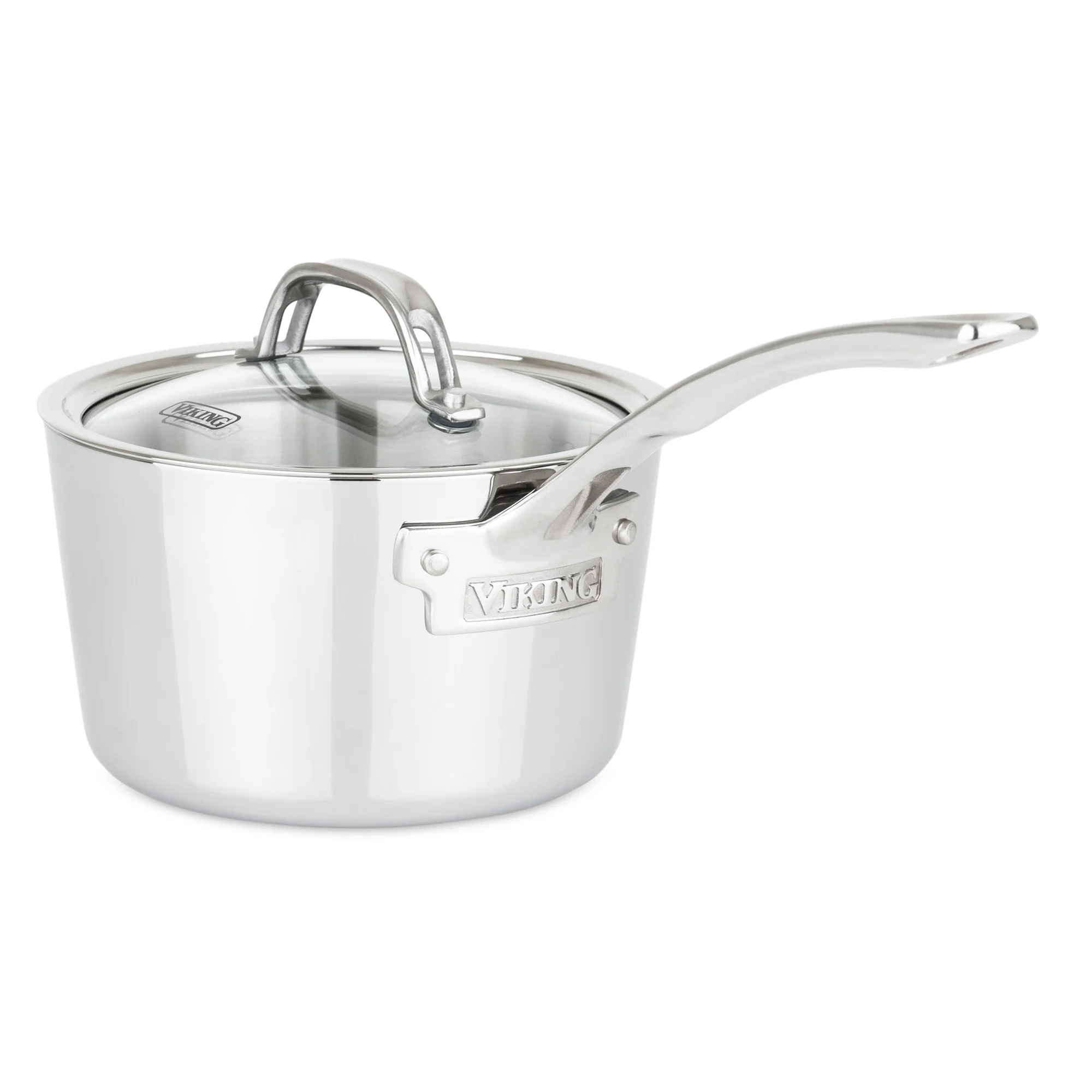 Viking Contemporary 3-Ply Stainless Steel 12-Piece Cookware Set with Glass Lids - Image 8