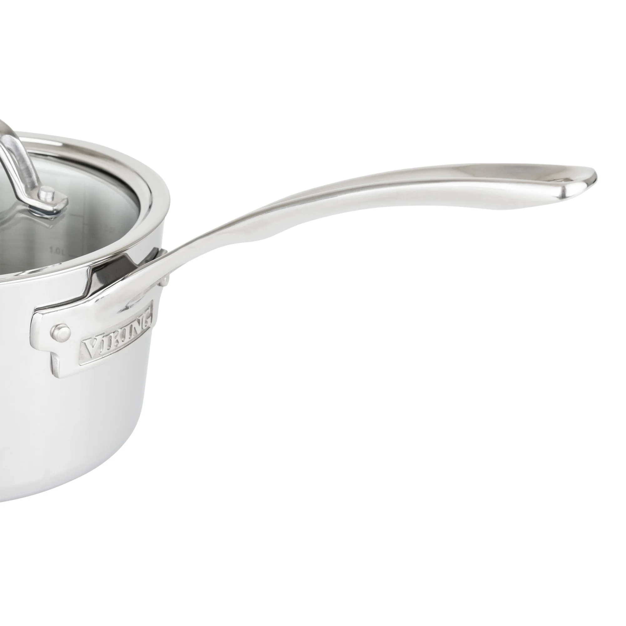 Viking Contemporary 3-Ply 2.4-Quart Sauce Pan with Glass Lid - Image 4