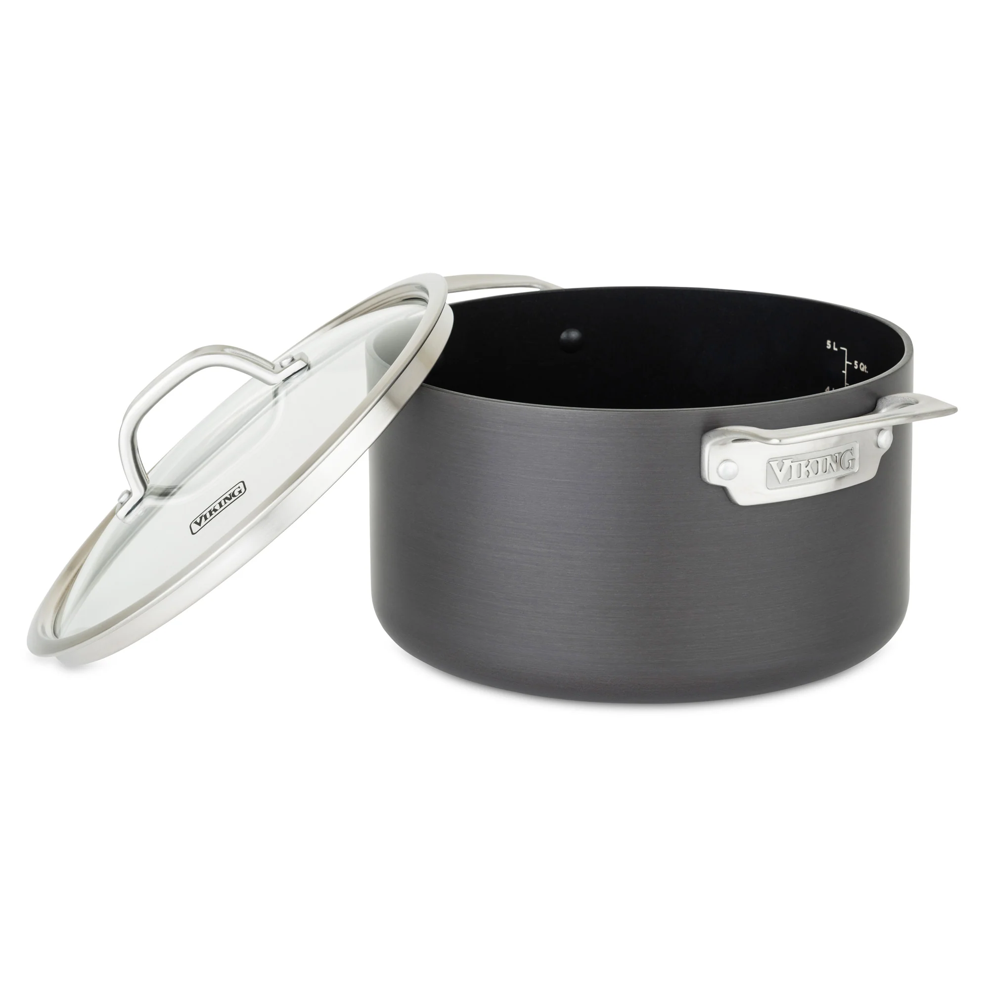 Viking Hard Anodized Nonstick 6-Quart Dutch Oven with Glass Lid - Image 4