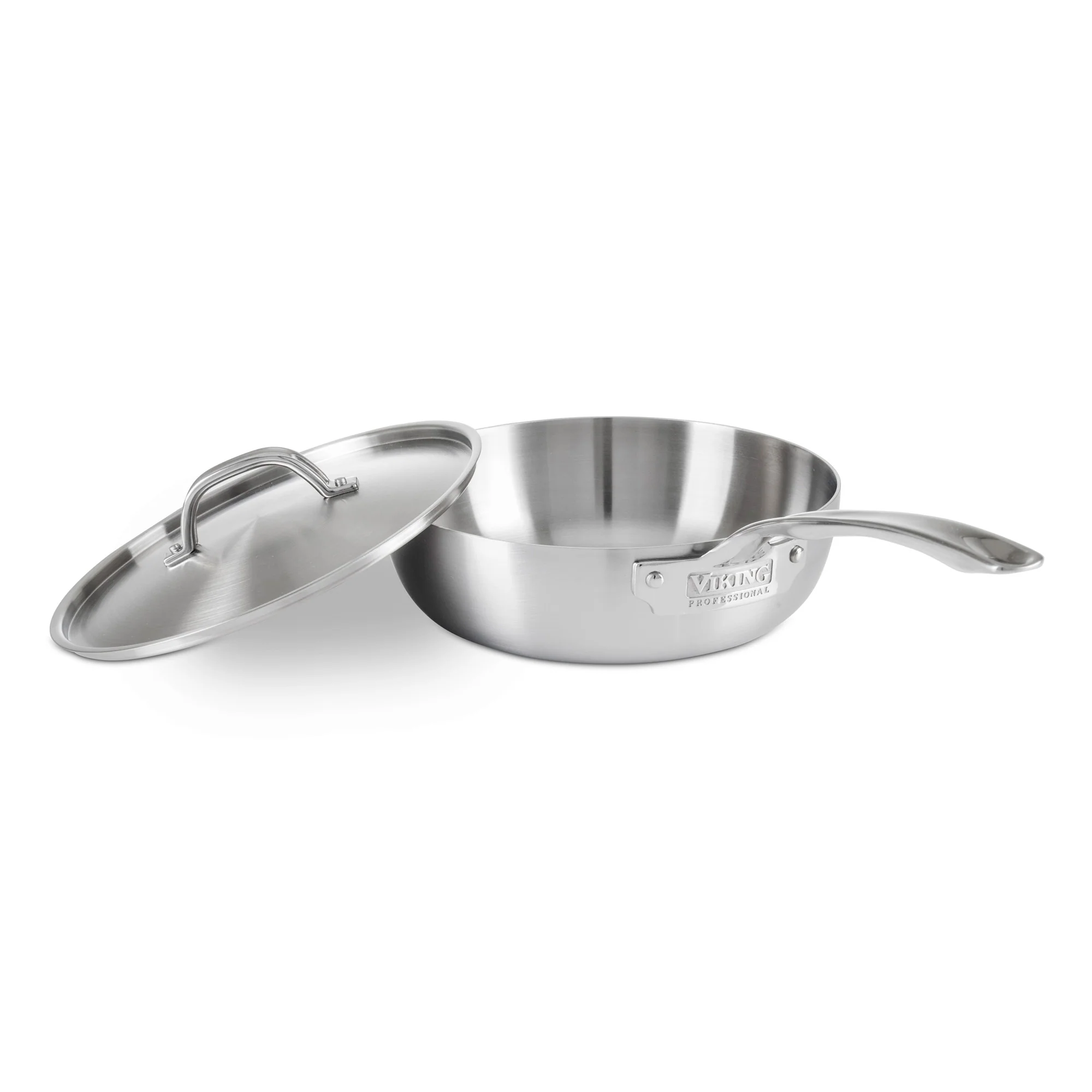 Viking Professional 5-Ply 3-Quart Saucier with Metal Lid - Image 4