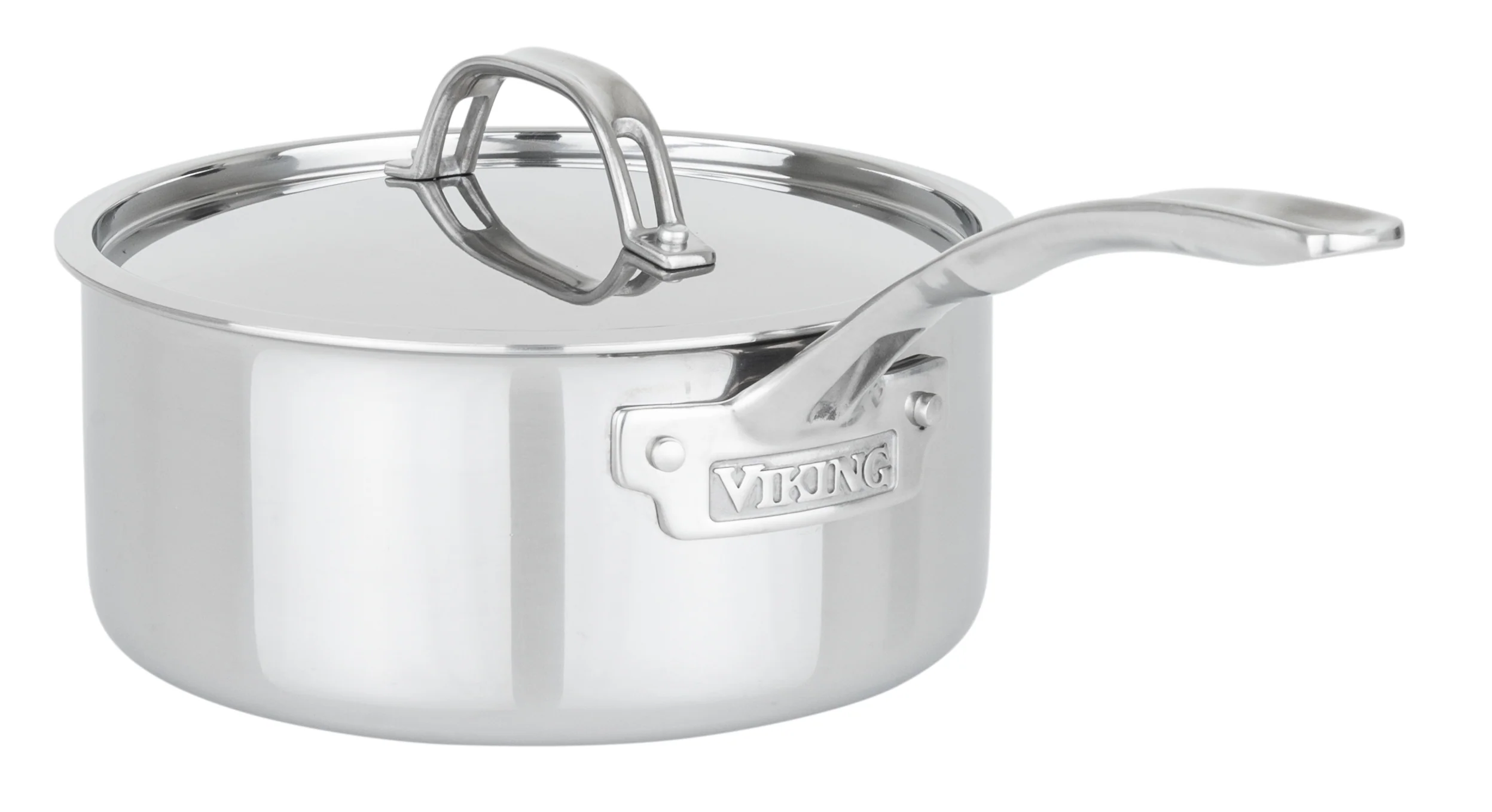Viking PureGlide Pro 3-Ply 3-Quart Sauce Pan with Metal Lid - Image 5