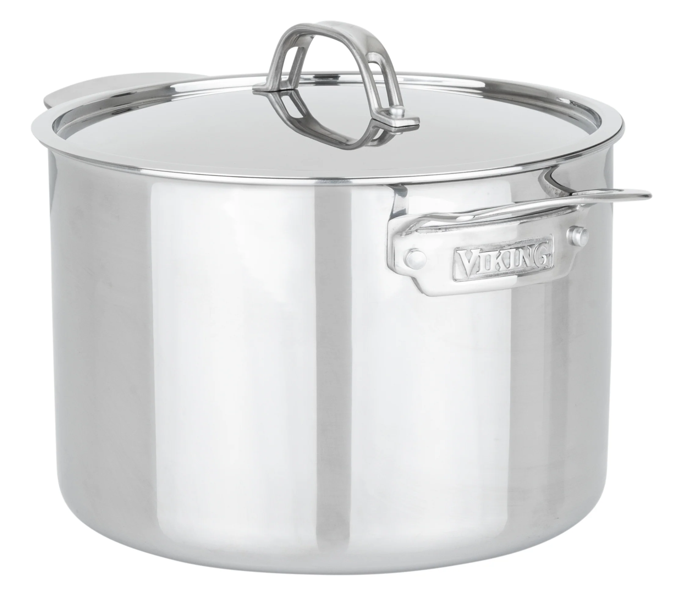 Viking PureGlide Pro 3-Ply 8-Quart Stock Pot with Metal Lid - Image 3